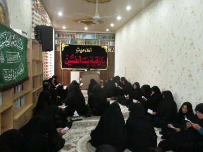 مراسم سوگواری شهادت حضرت رقیه(س) در بین طلاب خواهر بافقی برگزار شد
